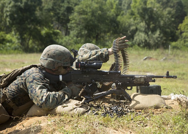Marines with an M240