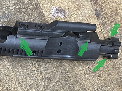 Critical BCG oil spots